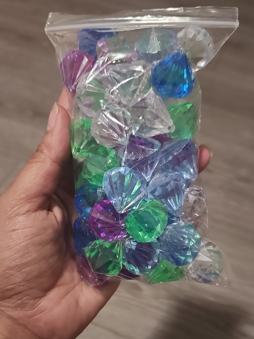 Assorted Faceted Acrylic Gems - Multicolor Mix
